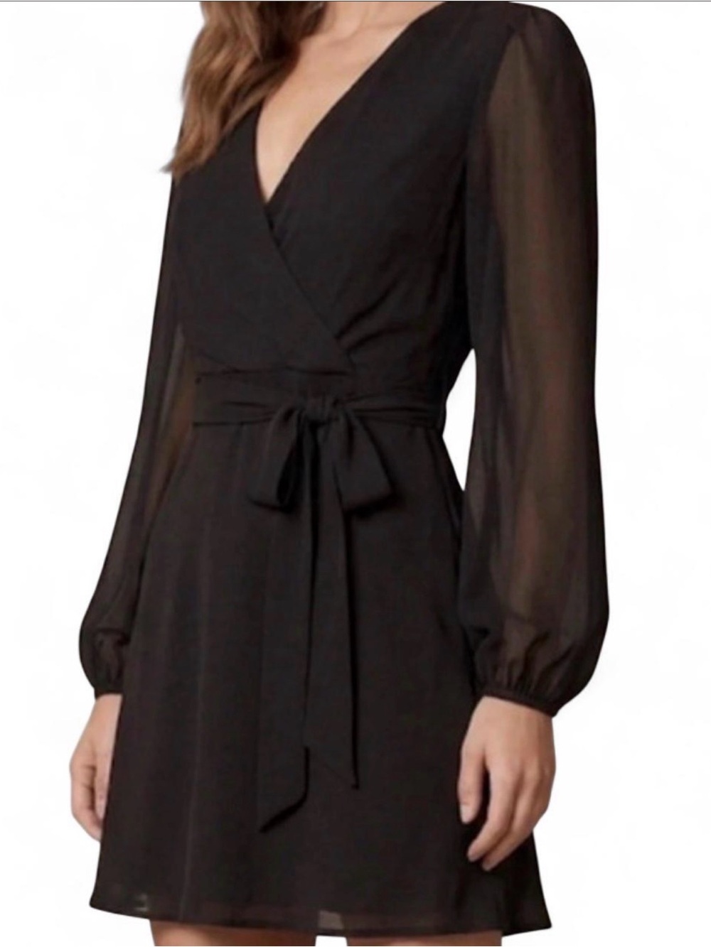 Altar'd State Ruffle Mini Black Dress